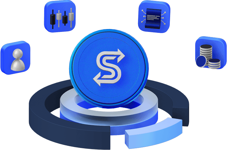 SecondSwap ecosystem platform 3D illustration